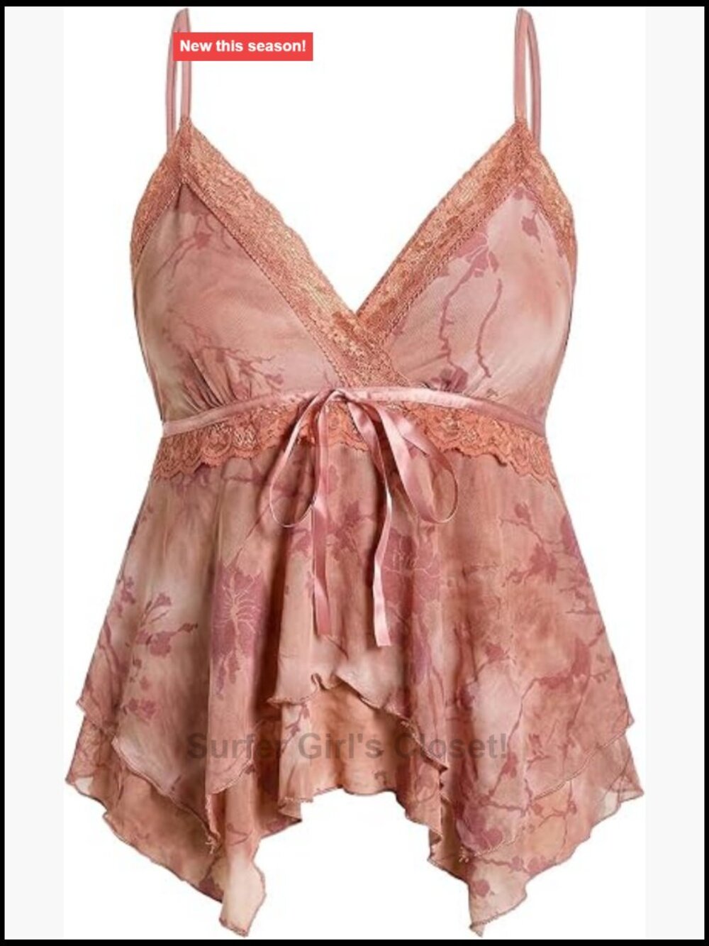 Verdusa Women's Y2K Babydoll Tank Top Lace Mesh Going Out Shirt